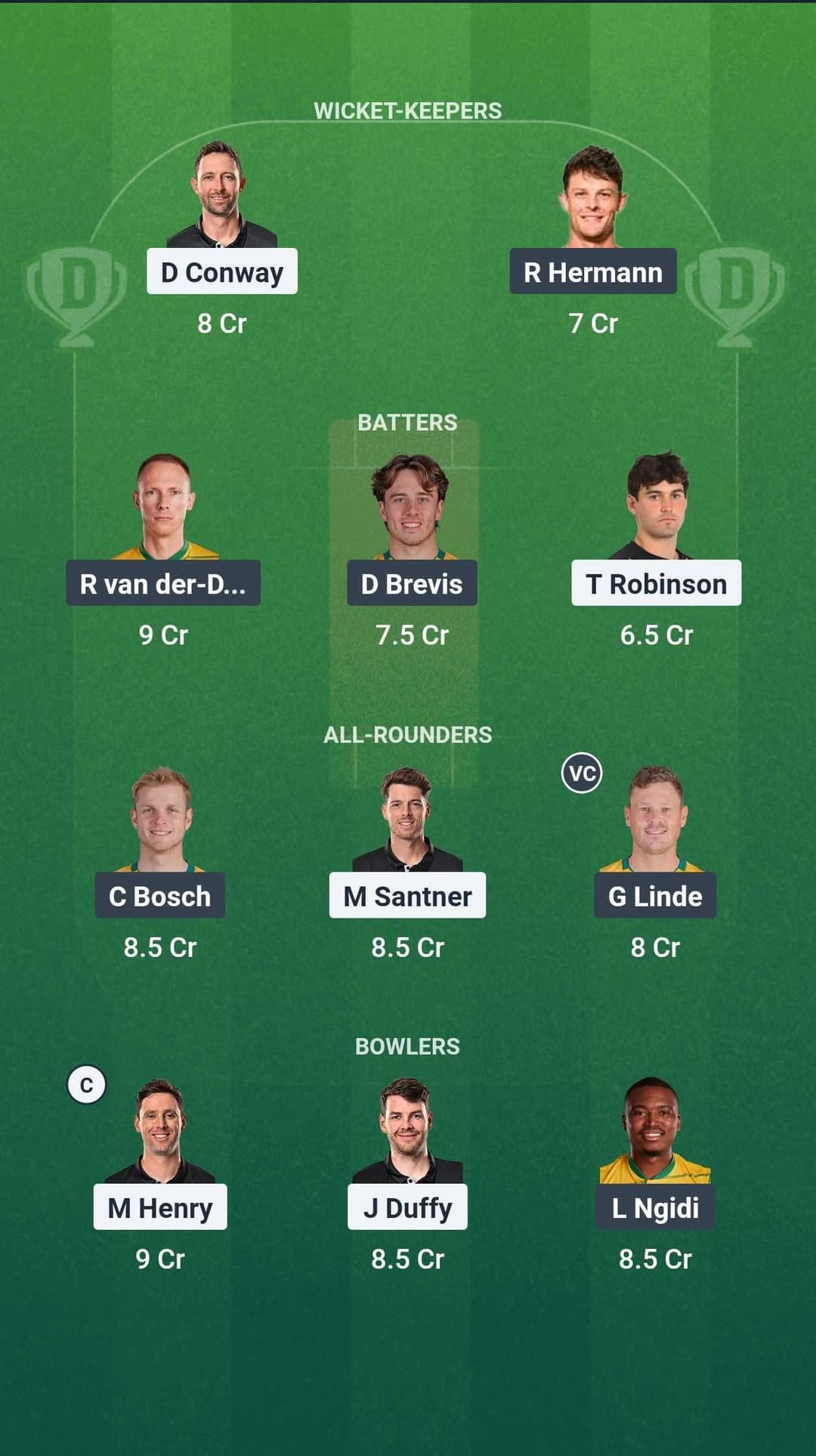 NZ vs SA Dream11